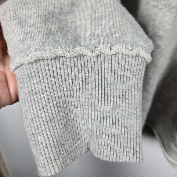 Aerie Wonder Good Energy Gray V-Neck Oversized Comfy Sweatshirt Size Medium - Picture 12 of 16